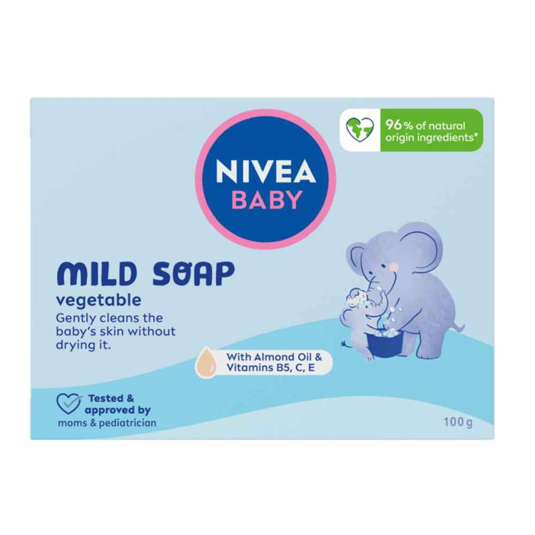 صابون بچه گیاهی نیوا NIVEA BABY مدل MILD SOAP /وزن 100 گرم