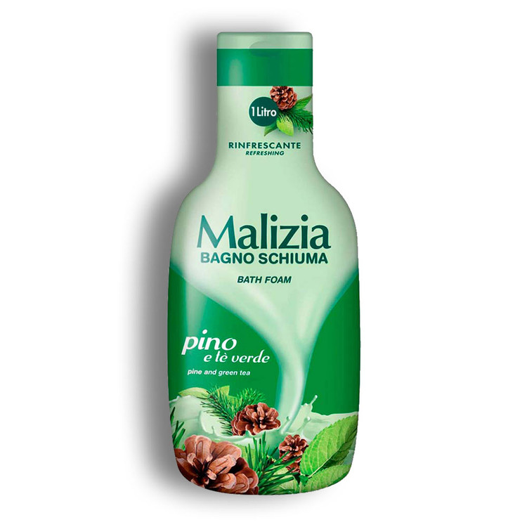 فوم شست و شوی بدن مالزیا Malizia مدل Refreshing حاوی رایحه میوه کاج و چای سبز حجم 1000 میل