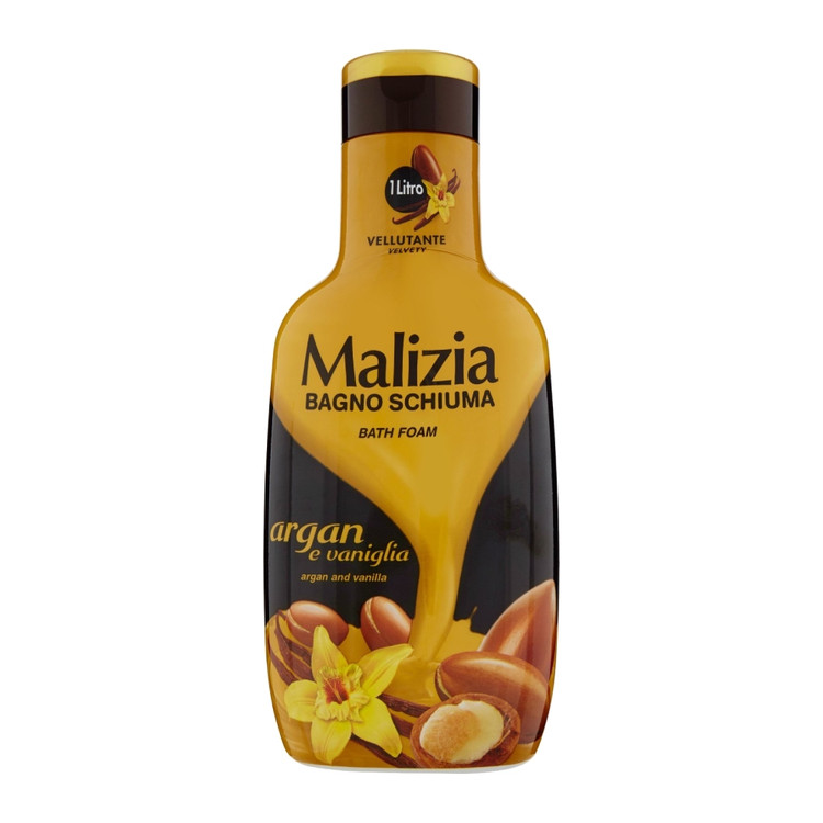 فوم شست و شوی بدن مالزیا Malizia مدل Argan And Vaniglia حاوی روغن آرگان حجم 1000 میل