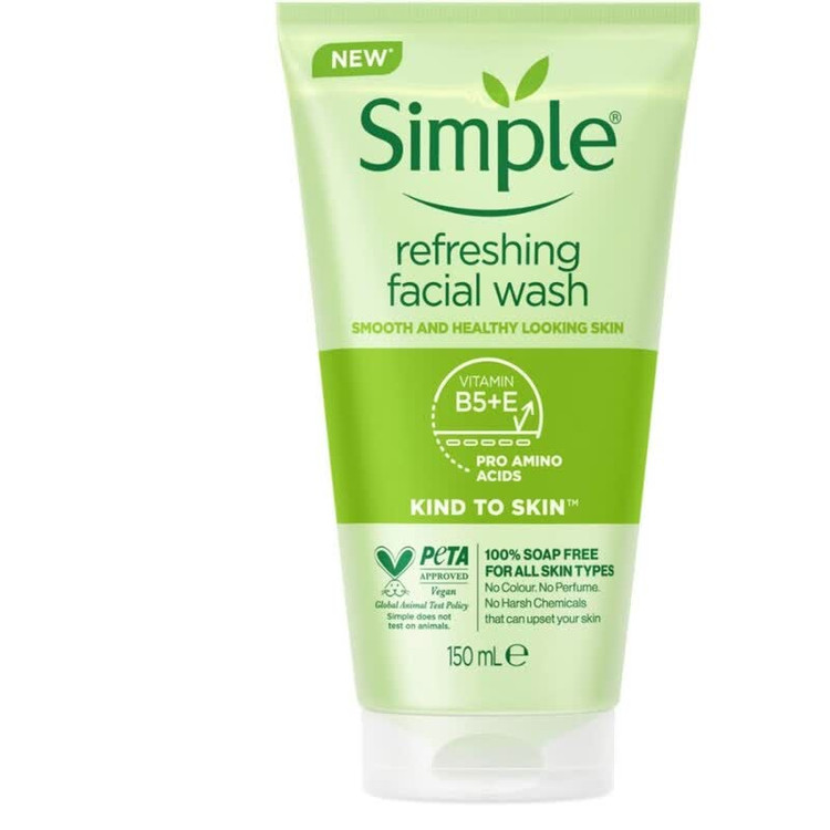 ژل شستشو صورت سیمپل مدل رفرشینگ Simple Refreshing حجم 150 میلی لیتر