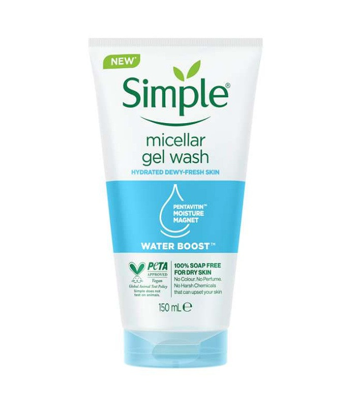 ژل میسلار شوینده صورت سیمپل micellar Simple حجم ۱۵۰ میل