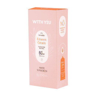 کرم ضد آفتاب بی رنگ ویت یو با SPF 60 With You حجم 50 میلی لیتر