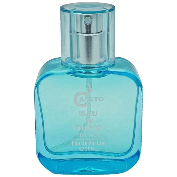 عطر جیبی مردانه کافه تو CAFETO مدل بلو شنل با رایحه خنک حجم 35 میلی لیتر