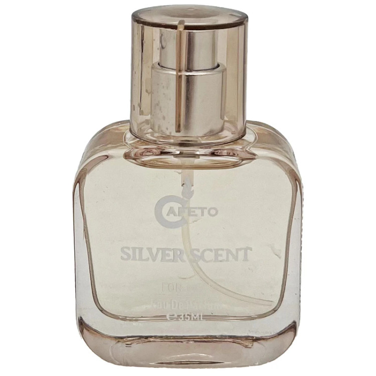 عطر جیبی مردانه کافه تو CAFETO مدل سیلور سنت با رایحه خنک و تلخ حجم 35 میلی لیتر