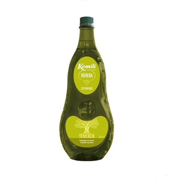 روغن زیتون خالص اصل ترکیه کومیلی Komili فرابکر مخصوص پخت و پز بدون بو حجم 2 لیتر